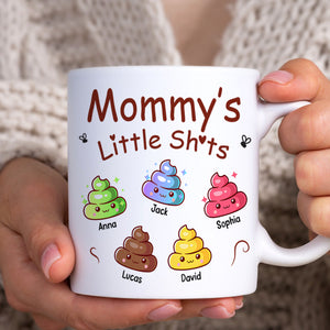Personalized Funny Gifts For Mom/Dad Coffee Mug 05katn050225 Mommy's Little Sh*ts - Coffee Mug - GoDuckee