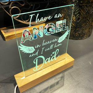 I Have An Angel In Heaven, Custom Photo Heaven 3D LED Light, Heaven Gift - Led Night Light - GoDuckee