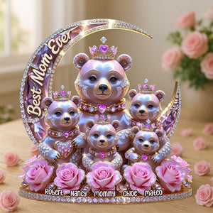 Bear Mom Acrylic Plaque Personalized Gifts For Mom 01TGDT240425 - Shaped Plaques - GoDuckee