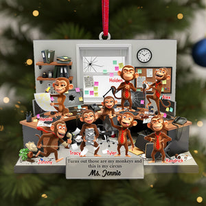Funny Coworker Monkey Acrylic Ornament - Personalized Gifts For Boss 06kimg191125 - Ornament - GoDuckee