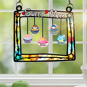 Personalized Gifts For Mom Window Hanging Suncatcher, Sweet Cupcakes 04OHLU190225 - Ornament - GoDuckee