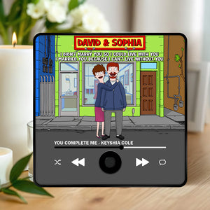 Custom Music Fridge Magnet Gifts For Couple 02qhtn301224hg I Can't Live Without You - Fridge Magnet - GoDuckee