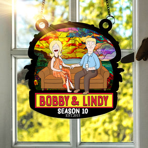 Personalized Anniversary Gifts For Couple Window Hanging Suncatcher Ornament 03OHLU040325PA - Ornament - GoDuckee