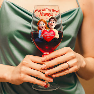 Together Forever Drinking Glass - Personalized Gifts For Couple 01huqn261125 - Glass - GoDuckee