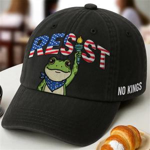 Resist Frog Wash Cap – Stand for Liberty, No Kings 04paqn281025 - Caps - GoDuckee