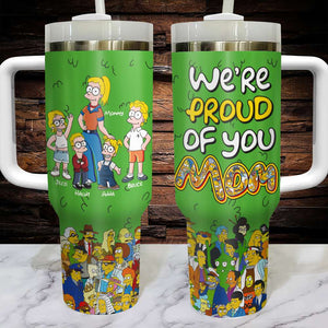 Proud Mom 40oz Tumbler - Personalized Gifts For Mother 01TGLU050425PA - Tumbler Cup - GoDuckee