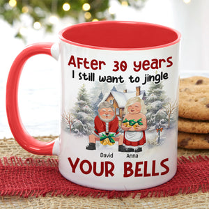 After years, I still want to jingle your bells , Personalized Accent Mug for Couples, 04httn281123da - Coffee Mug - GoDuckee