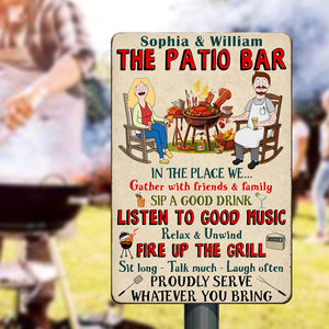 Personalized Gifts For Couple Metal Sign 05xqqn110525pa Proudly Serve Whatever You Bring - Metal Signs - GoDuckee