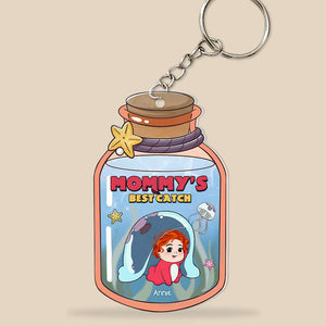 Personalized Gifts For Mom Keychain Mommy's Best Catch 03HTHN010324 - Keychains - GoDuckee