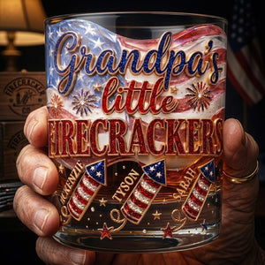 Firecrackers Drinking Glass - Personalized Gifts For Grandpas 052padt300526 - Glass - GoDuckee