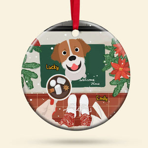 Gift For Dog Lover, Personalized Ornament, Christmas Dogs Ceramic Ornament, Christmas Gift 05QHHN110823 - Ornament - GoDuckee