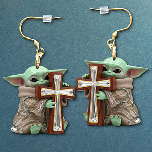 Baby Alien Acrylic Earrings – Personalized Gifts For Christians 03naqn090725 - Earrings - GoDuckee