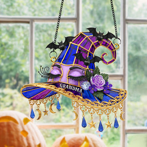 Witch Hat Personalized Gifts For Grandma Suncatcher Ornament 02natn140725 - Ornament - GoDuckee