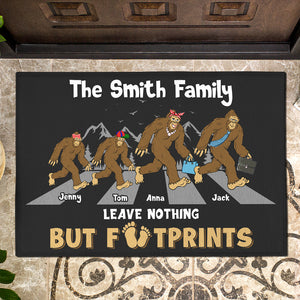 Personalized Gifts For Family Doormat Leave Nothing But Footprints - Doormats - GoDuckee