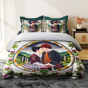 Personalized Gifts For Couple Quilt Bed Set, Standing Stones & Thirtles 03QHMH140125 - Blanket - GoDuckee
