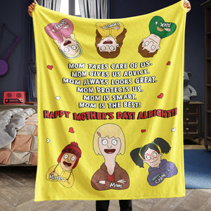 Personalized Gifts For Mom Blanket Happy Mother's Day Alright 05KADT281224HG - Blanket - GoDuckee