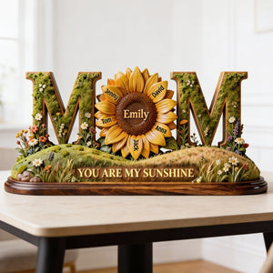 Sunflower Sunshine Acrylic Plaque - Personalized Gift For Mom 01HYTN290126 - Shaped Plaques - GoDuckee