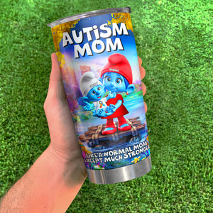 Personalized Gifts For Autism Mom Tumbler, Blue Character 02TGLU210225 - Tumbler Cup - GoDuckee