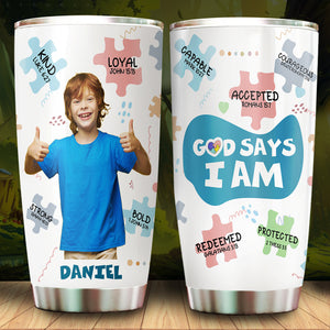 Personalized Custom Photo Gifts For Autism Kids Tumbler 03TGLU220225 - Tumbler Cup - GoDuckee