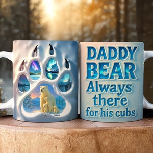 Ice Bear Dad Footprint Coffee Mug - Personalized Gifts For Dad 02qhqn190525 - Coffee Mug - GoDuckee