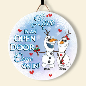 Love Is An Open Door Come On In! Personalized Wood Sign- Gift For Him/ Gift For Her- Couple Wood Sign-happyc-01htpo140823ha - Wood Sign - GoDuckee