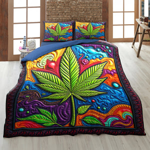 Cannabis Quilt Bedding Set 022hutn060225 - Blanket - GoDuckee