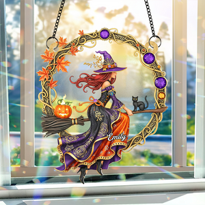 Witch suncatcher - Personalized Gifts For Witch Lover 03NAPU120725 - Ornament - GoDuckee