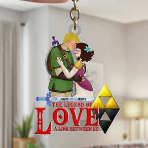 Personalized Gifts For Couple Keychain 04qhtn061224hg Gaming Couple Love Legend - Keychains - GoDuckee