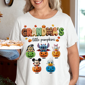 Little Pumpkins Personalized Halloween Gifts For Grandma And Mom Shirt 04pgtn220825 - Shirts - GoDuckee