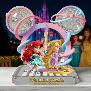 Princess Besties Plaque - Personalized Gifts For Best Friends 01TGLU100625 - Shaped Plaques - GoDuckee