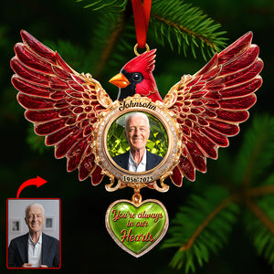 Cardinal Memorial Christmas Ornament – Custom Photo Gifts For Loved Ones In Heaven 02tgqn011025 - Ornament - GoDuckee
