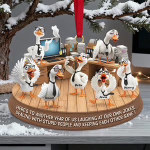 Silly Goose Coworker Christmas Ornament Personalized Gifts 06KIDT131125 - Ornament - GoDuckee