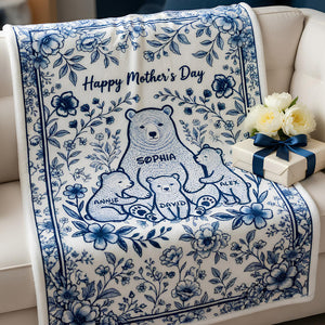 Heartfelt Mama Bear Blanket - Personalized Gifts For Moms 04PADT160426 - Blanket - GoDuckee
