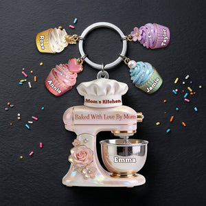 Baking Mom Acrylic Tag Keychain - Personalized Gifts For Mother 01pglu260326 - Keychains - GoDuckee