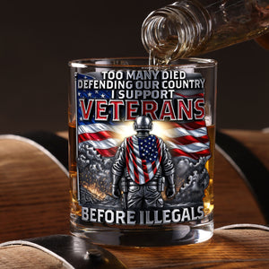 Veteran Pride Round Glass - Personalized Gifts For Veterans 03OHQN050326 - Glass - GoDuckee