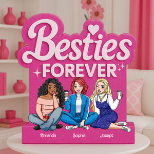 Besties Forever Acrylic Plaque - Personalized Gifts For Besties 01NALU190525HH - Shaped Plaques - GoDuckee