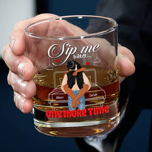 Personalized Gifts For Couple Round Whiskey Glass 06toqn150125hg - Whiskey Glass - GoDuckee