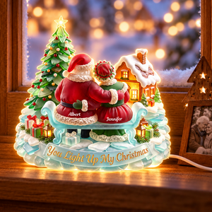 You Light Up My Christmas Acrylic Light Box - Personalized Gifts For Couple 08pgqn201026 - Light Box - GoDuckee