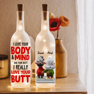 Personalized Gift For Couple Bottle Lamp I Love Your Body & Mind 01OHLU190225 - Bottle Lamp - GoDuckee