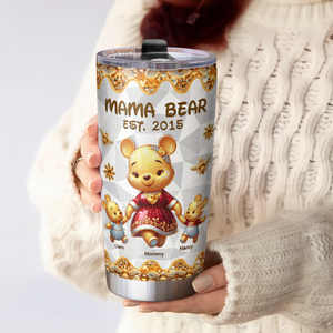 Mama Bear Tumbler - Personalized Gifts For Mom 01tgpu090425 - Tumbler Cup - GoDuckee