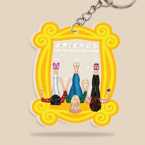 Best Friends, Friends Are The Family We Choose, Personalized Keychain, Unique Gifts For Friends, 03nahn171123hh - Keychains - GoDuckee