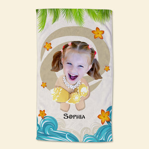 Baby Girl Beach Trip, Personalized Beach Towel, Summer Gift For Baby Girl 03qhqn190623 - Beach Towel - GoDuckee