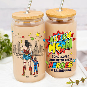 Personalized Gifts For Autism Mom Glass Can 01HUDT210225PA - Glass Can - GoDuckee