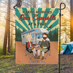 Personalized Gifts For Camping Couple Garden Flag 01xqtn120225pa - Garden Flag - GoDuckee