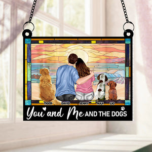 Personalized Gifts For Couple Suncatcher Window Hanging Ornament 02hutn300524tm - Ornaments - GoDuckee