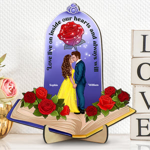 Personalized Gifts For Couple Wood Sign Love Live On Inside Our Hearts And Always Will 01OHDT150224PA - Wood Signs - GoDuckee