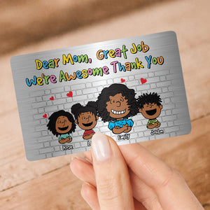 Personalized Gifts For Mom Aluminum Wallet Card Babies Say Thank Mom 02KAMH181224HH - Wallet Card - GoDuckee