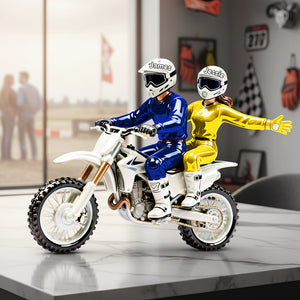 Motocross Couple Acrylic Plaque - Personalized Gifts For Couple 03ohta070126 - Shaped Plaques - GoDuckee