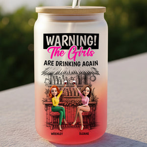 Girls Drinking Glass Can Personalized Gifts For Besties 03NADT070725 - Glass Can - GoDuckee