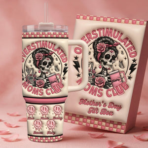 Overstimulated Moms Tumbler Handle - Personalized Gifts For Mom 03QHLU130326 - Tumbler Cup - GoDuckee